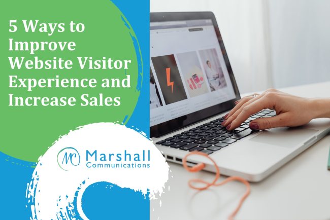 5 Ways to Improve Website Visitor Experience and Increase Sales - hand on laptop keyboard