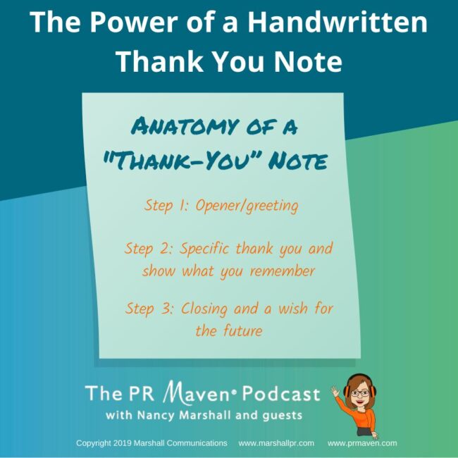 The power of a handwritten thank you note