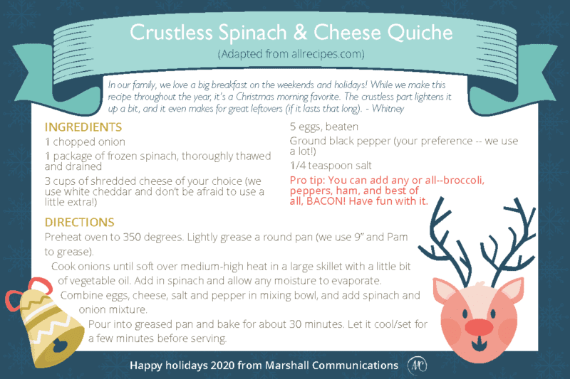 Crustless Spinach & Cheese Quiche