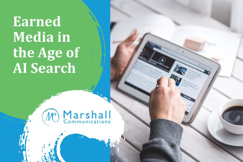 Earned Media in the Age of AI Search - person using tablet