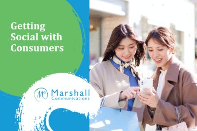 Getting Social with Consumers - two women looking at a phone