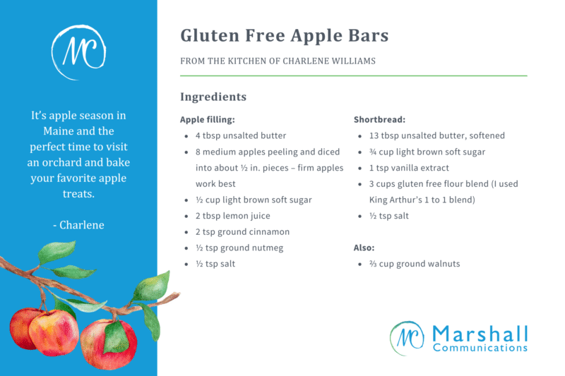 Gluten Free Apple Bars