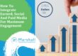 How To Integrate Earned, Social And Paid Media For Maximum Engagement: arrows on blocks pointing up progressively.