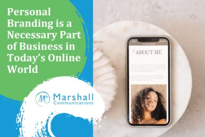 Personal Branding Is Essential - photo of a personal website shown on a phone