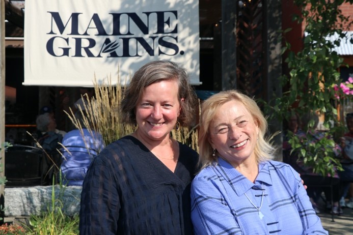 From left to right: Amber Lambke, co-founder and CEO of Maine Grains and Governor Janet Mills