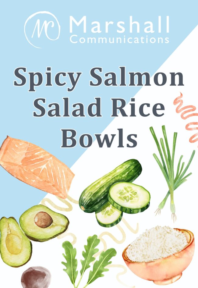 Spicy Salmon Salad Rice Bowls