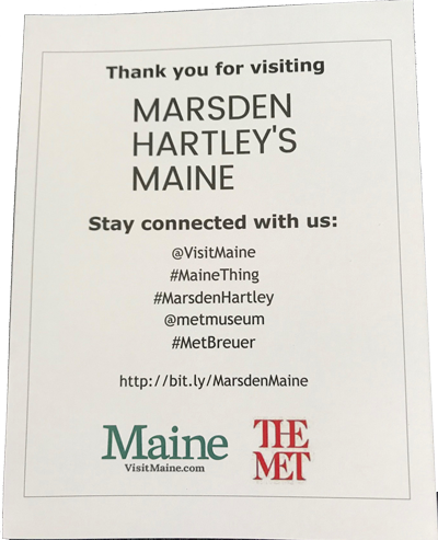 Marsden Hartley's Maine thank you note