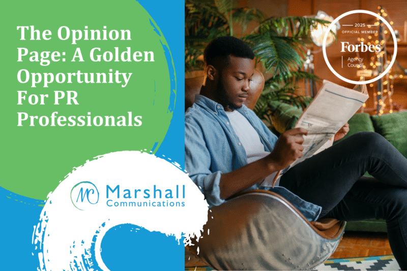 The Opinion Page: A Golden Opportunity For PR Professionals - man reading a newspaper