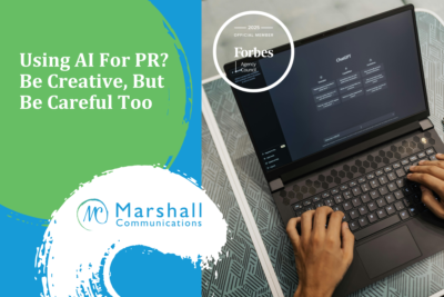 Using AI For PR? Be Creative, But Be Careful Too - someone using ChatGPT on a laptop