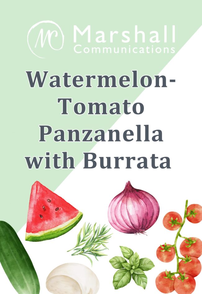 Watermelon-Tomato Panzanella with Burrata
