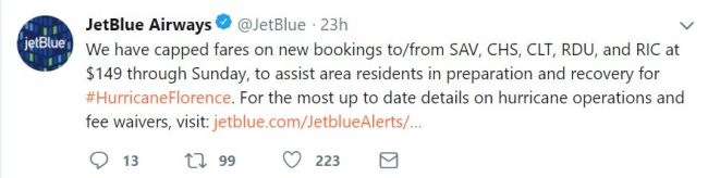 JetBlue Tweet