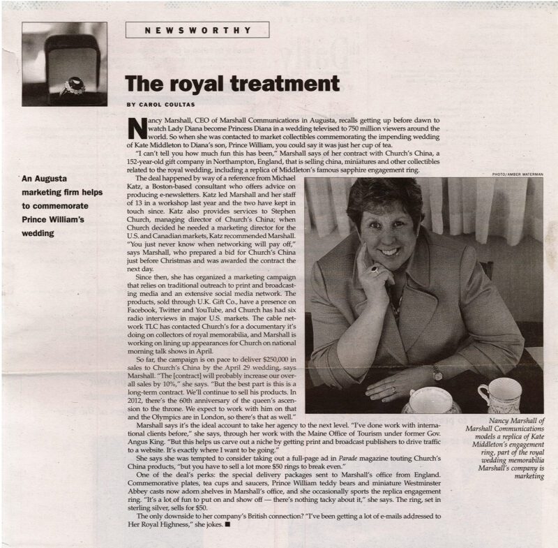 Royal treatment article
