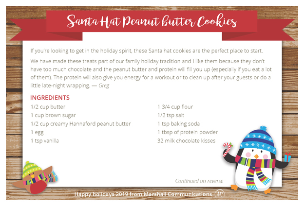 Santa Hat Peanut Butter Cookies